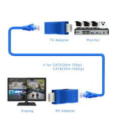 Kitajc HDMI podaljšek extender 1080P do 30m preko ethernet RJ45 CAT 5e/6 kabla - zaloga v Sloveniji