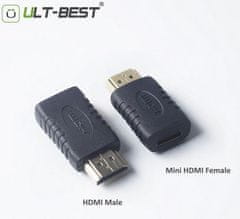 Kitajc ULT-Best ženski Mini HDMI na moški HDMI adapter konverter pozlačen za HDTV 1080P Xbox 360