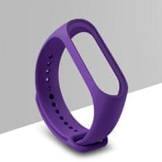 Kitajc pašček za zapestnico Mi Band 3 in 4 silikonski vijolična purple