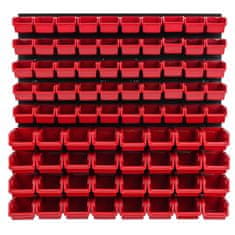 botle Viseča plošča za orodje 77 x 78 cm z 82 kos Škatla stenskih Rdeča škatle Sistem za shranjevanje