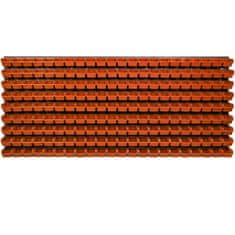botle Viseča plošča za orodje 173 x 78 cm z 198 kos Škatla stenskih Oranžna Sistem za shranjevanje XL
