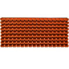 botle Viseča plošča za orodje 173 x 78 cm z 153 kos Škatla stenskih Oranžna Sistem za shranjevanje XL