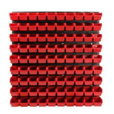 botle Viseča plošča za orodje 77 x 78 cm z 90 kos Škatla stenskih Rdeča Zložljive škatle