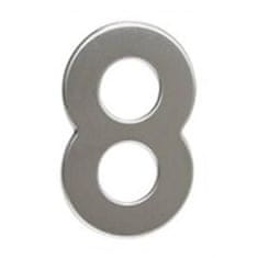 Številka "8", 50 mm, samolepilna, iz nerjavečega jekla