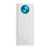powerbank amblight 30000mah, 4xusb, usb-c, 65w (bela)