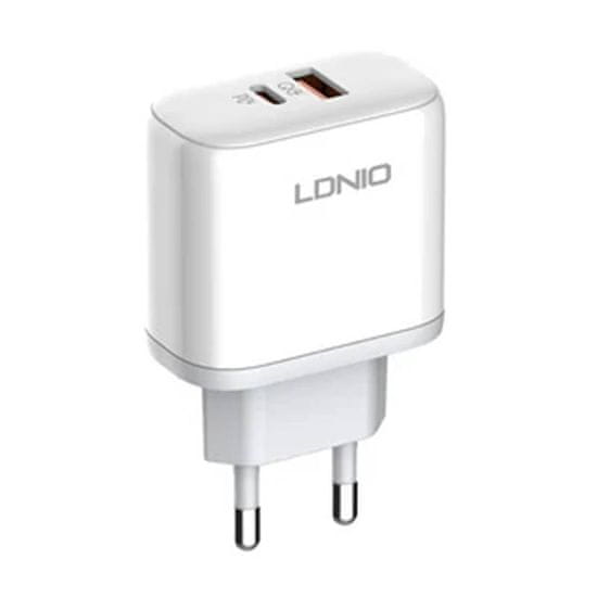 LDNIO omrežni polnilec a2526c usb, usb-c 45w + kabel usb-c - lightning