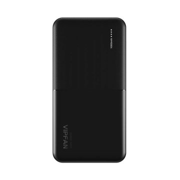 slomart powerbank vipfan ultra-thin f04 10000mah, 2x usb (črna)