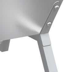 Vidaxl Pladenj za žar srebrn 158x42x31 cm nerjaveče jeklo