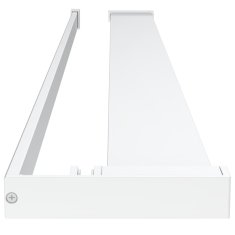 Vidaxl Pregrada za tuš s polico bela 100x195 cm ESG steklo in aluminij