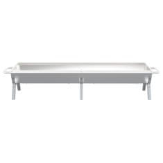 Vidaxl Pladenj za žar srebrn 158x42x31 cm nerjaveče jeklo