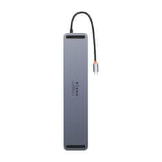 BASEUS vozlišče 12v1 elitejoy gen2 series usb-c na 2xhdmi+ 3xusb 3.0+ pd+ dp+ sd/tf+ rj45+type-c+ 3,5 mm (temno siva)