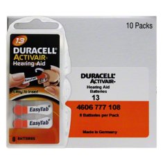 Duracell 60 x baterije za slušni aparat 13 DURACELL (oranžna)