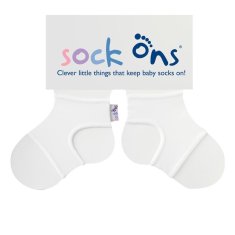 KIKKO SOCK ONS Klasični nosilec za nogavice, bel (6-12m)