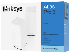 Linksys Velop Atlas Pro 6 Mesh usmerjevalnik, WiFi 6, 2 kosa (MX5502-KE)