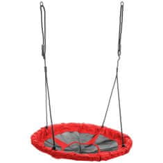 nabbi Otroška gugalnica Nest 95 cm - črna / rdeča
