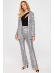 Made of Emotion Ženski blazer Meeno M724 srebrna L