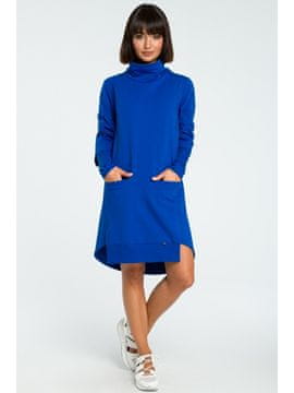 BeWear Ženska mini obleka Yaa B089 kraljevsko modra