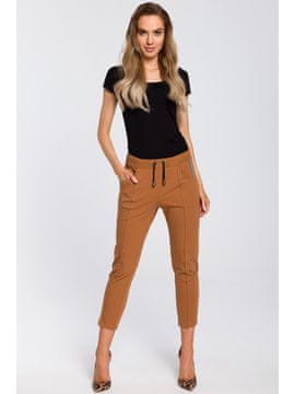 Made of Emotion Ženske joggerje Gyurmey M411 karamela