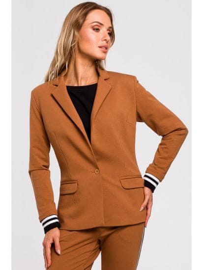 Made of Emotion Ženski blazer Passang M459 karamela