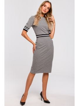 Made of Emotion Ženska mini obleka Rangdol M461 siva