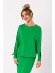 Made of Emotion Ženska majica s kapuco brez kapuce Tsewang M727 zelena L