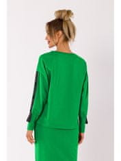 Made of Emotion Ženska majica s kapuco brez kapuce Tsewang M727 zelena S