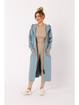 Made of Emotion Ženski dolgi pulover Thokmay M729 agava