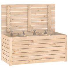 Vidaxl Vrtna škatla 101x50,5x46,5 cm trdna borovina