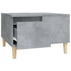Vidaxl Klubska mizica betonsko siva 55x55x36,5 cm inženirski les