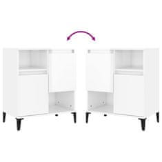 Vidaxl Komoda 2 kosi visok sijaj bela 60x35x70 cm inženirski les