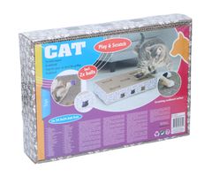 Pet Toys praskalnik za mačke, 3v1, igrača, 345x245x65 mm - odprta embalaža