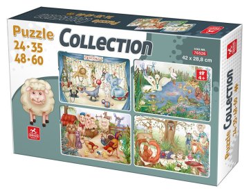 D-Toys DEICO Puzzle Animal Friends 4v1 (24,35,48,60 kosov)