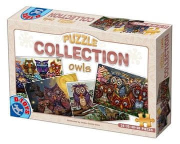 D-Toys Puzzle Sove 4v1 (24,35,48,60 kosov)