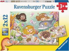Ravensburger Puzzle Vile in morske deklice 2x12 kosov