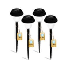 master LED 4x Solarna vrtna svetilka LED v tleh 38cm 6000K Hladno bela