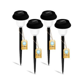 master LED 4x Solarna vrtna svetilka LED v tleh 38cm 6000K Hladno bela