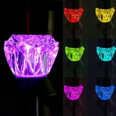 Polux Solarna vrtna svetilka LED na zemljo CRYSTAL 6500K + RGB