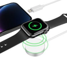 Tech-protect Ultraboost USB magnetni polnilnik na Apple Watch + Lightning 1.5m, bela