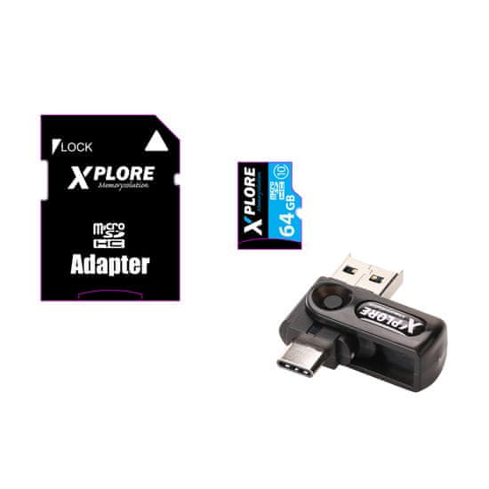 Xplore Spominska kartica sdhc 4v1 u3 64GB type-c XP1415