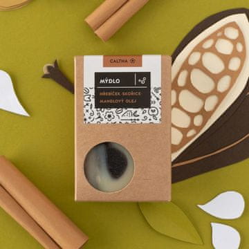Caltha Trdo milo iz nageljnovih žbic, cimeta in mandljevega olja, 100 g