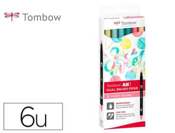 Tombow ABT Dual Pen Brush Set obojestranskih markerjev s čopičem - Candy barve 6 kosov