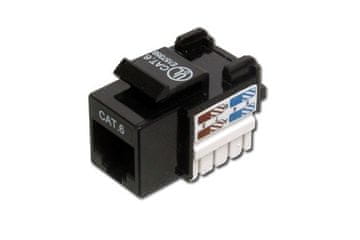 Digitus CAT 6 Keystone Jack, neekraniran RJ45 za LSA, črn