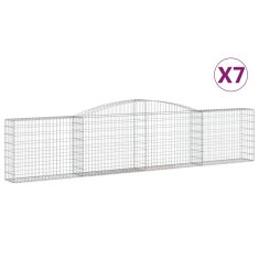 Vidaxl Obokane gabion košare 7 kosov 400x30x80/100 cm cinkano železo