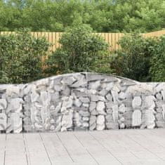 Greatstore Obokane gabion košare 9 kosi 400x30x100/120 cm pocinkano železo