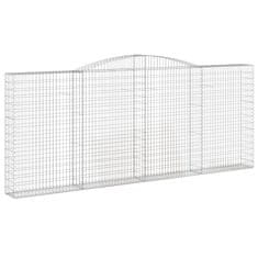 Vidaxl Obokane gabion košare 9 kosi 400x30x160/180 cm pocinkano železo