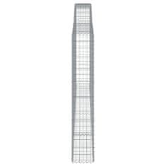 Vidaxl Obokane gabion košare 25 kos 400x30x180/200 cm pocinkano železo