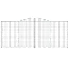 Vidaxl Obokane gabion košare 9 kosi 400x30x160/180 cm pocinkano železo