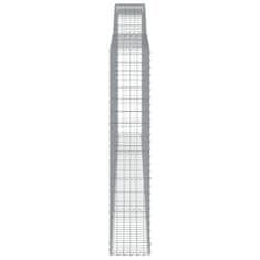 Vidaxl Obokane gabion košare 9 kosi 400x30x160/180 cm pocinkano železo
