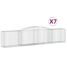 Vidaxl Obokane gabion košare 7 kosov 400x50x80/100 cm cinkano železo