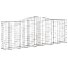 Vidaxl Obokane gabion košare 7 kosov 400x50x140/160cm pocinkano železo
